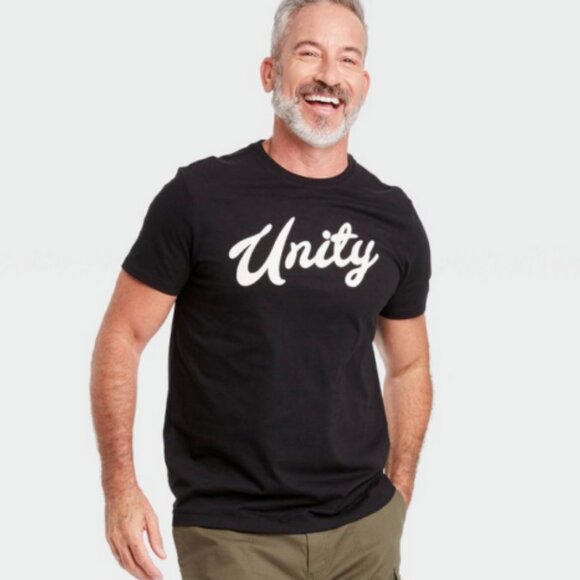 Goodfellow & Co Basic Black T-Shirt Tee Mens Size Medium - "UNITY" - Picture 6 of 6